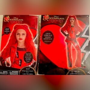 Disney Descendants 4: The Rise of Red Halloween Costume and Wig